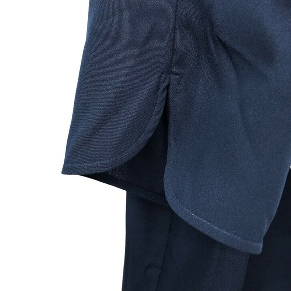 Jessica London Women's Navy Blue Short Sleeves Square Neck Blouse Top Size 12 - Picture 4 of 7